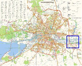 mapa de Kaliningrado