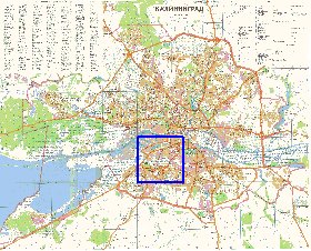 mapa de Kaliningrado