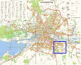 mapa de Kaliningrado