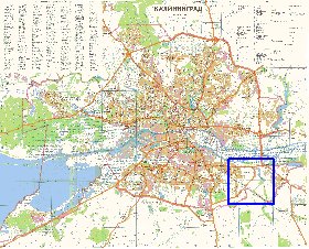 mapa de Kaliningrado