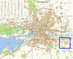 mapa de Kaliningrado