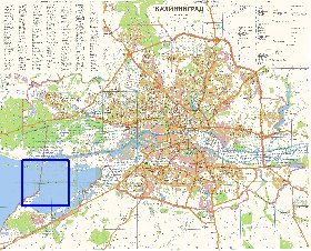 mapa de Kaliningrado