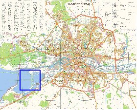 mapa de Kaliningrado