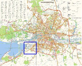 mapa de Kaliningrado