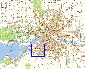 mapa de Kaliningrado