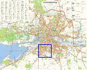 mapa de Kaliningrado