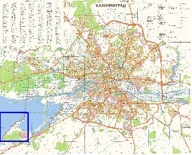 mapa de Kaliningrado