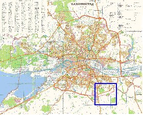 mapa de Kaliningrado