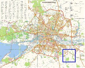 mapa de Kaliningrado