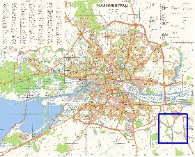 mapa de Kaliningrado