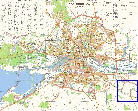 mapa de Kaliningrado