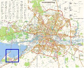 mapa de Kaliningrado