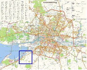 mapa de Kaliningrado