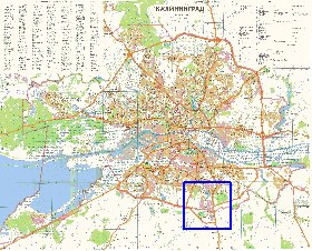 mapa de Kaliningrado