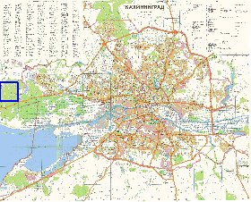 mapa de Kaliningrado