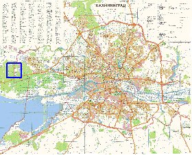 mapa de Kaliningrado