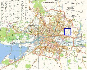 mapa de Kaliningrado