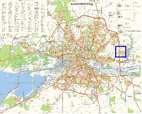 mapa de Kaliningrado