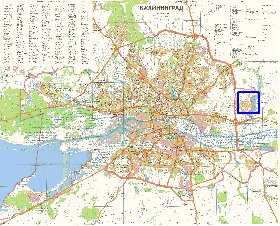 mapa de Kaliningrado