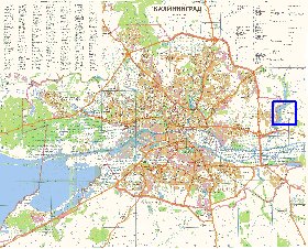 mapa de Kaliningrado