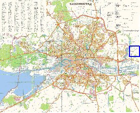 mapa de Kaliningrado