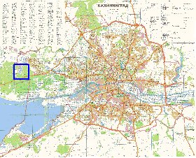 mapa de Kaliningrado