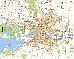 mapa de Kaliningrado