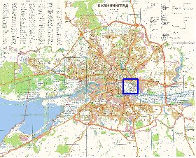 mapa de Kaliningrado