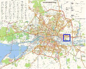 mapa de Kaliningrado