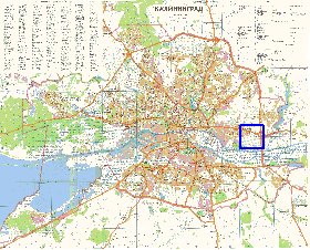 mapa de Kaliningrado