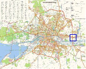 mapa de Kaliningrado