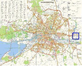 mapa de Kaliningrado