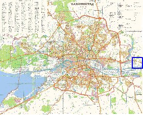 mapa de Kaliningrado