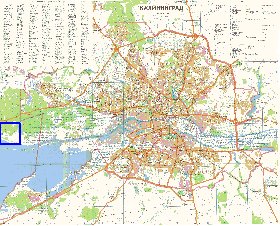 mapa de Kaliningrado