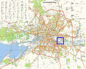 mapa de Kaliningrado