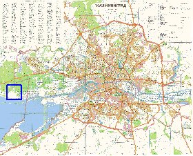 mapa de Kaliningrado