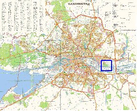 mapa de Kaliningrado