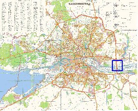 mapa de Kaliningrado