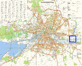 mapa de Kaliningrado