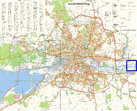 mapa de Kaliningrado