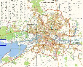 mapa de Kaliningrado