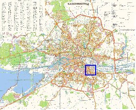 mapa de Kaliningrado