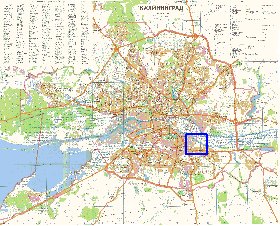 mapa de Kaliningrado