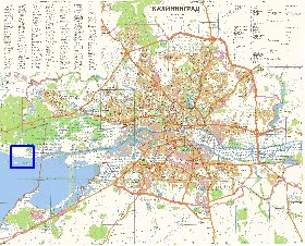 mapa de Kaliningrado