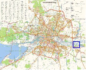 mapa de Kaliningrado