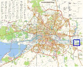 mapa de Kaliningrado