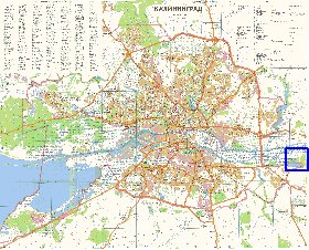 mapa de Kaliningrado