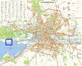 mapa de Kaliningrado