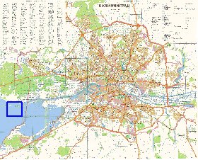 mapa de Kaliningrado