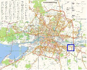 mapa de Kaliningrado